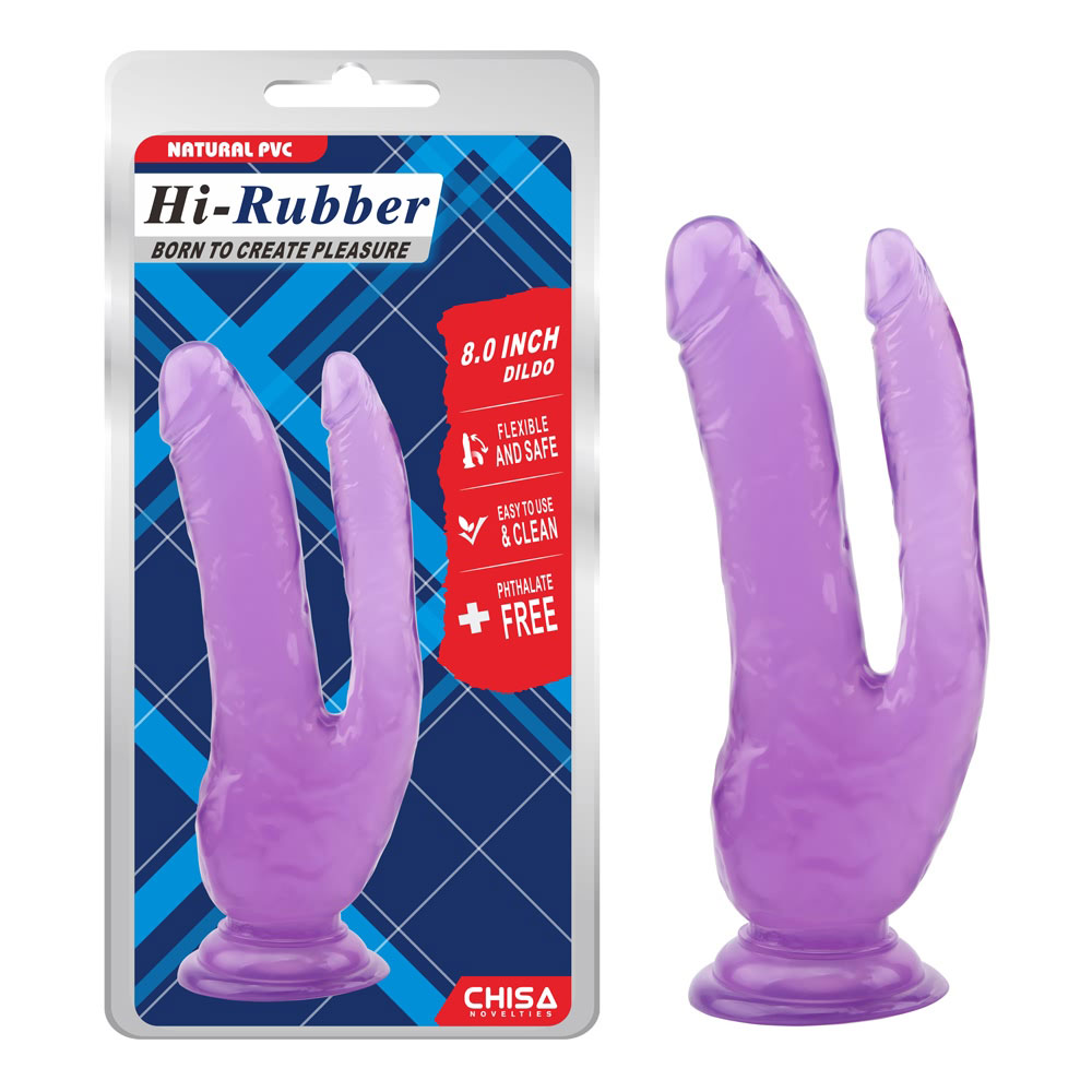 8,0 tommer dildo - lilla