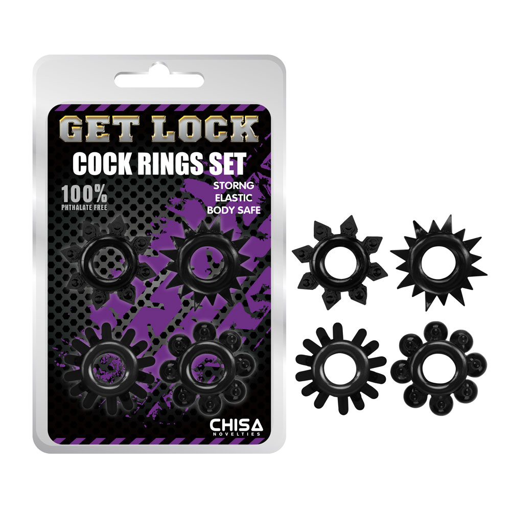 Cock Ringe Sæt-Sort